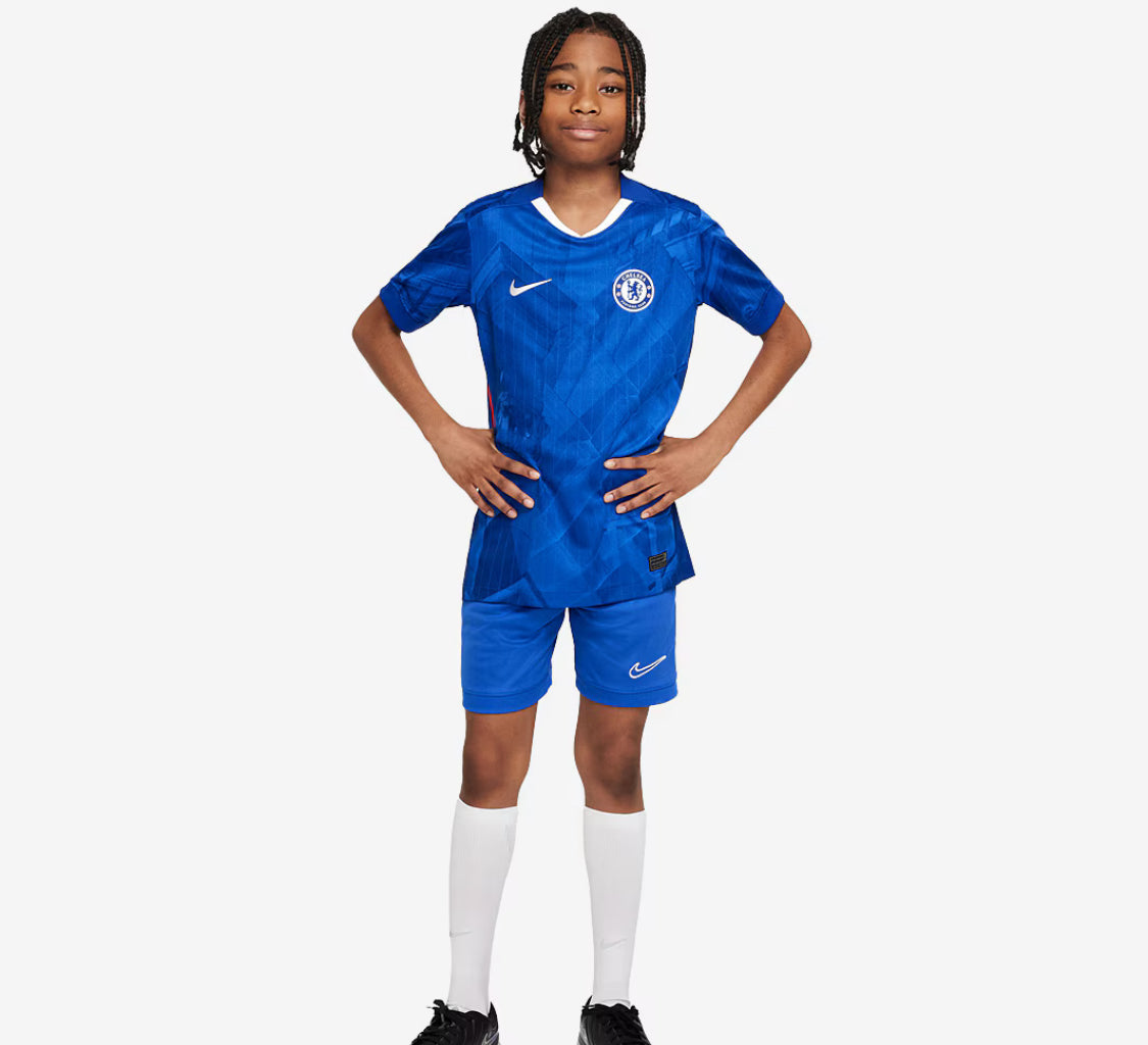 KIDS : Chelsea 2025/26 Home Kit (Shirt + Shorts)
