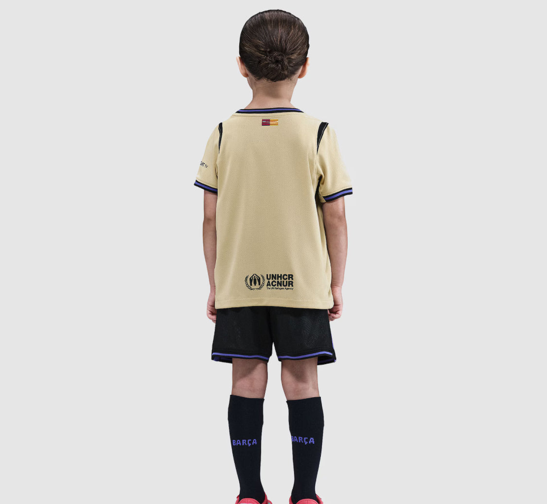 KIDS : FC Barcelona 2025/26 Away Kit (Shirt + Shorts)
