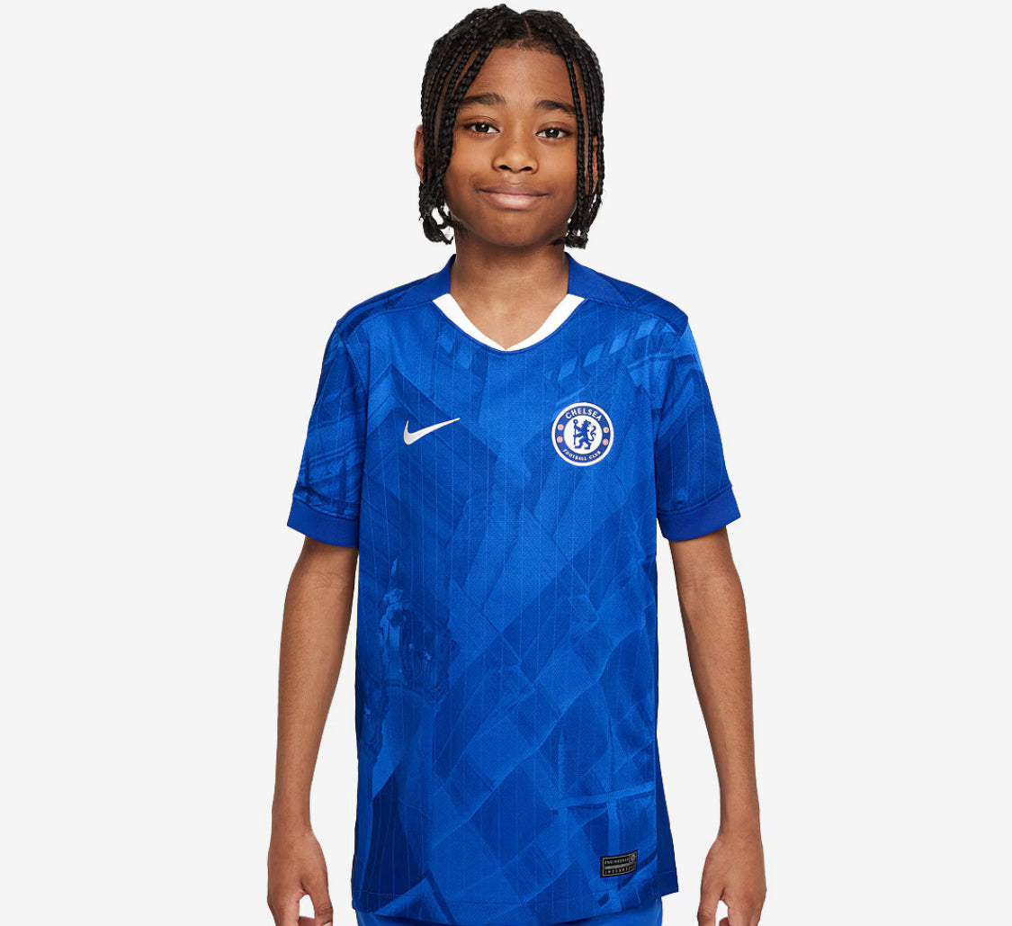 KIDS : Chelsea 2025/26 Home Kit (Shirt + Shorts)