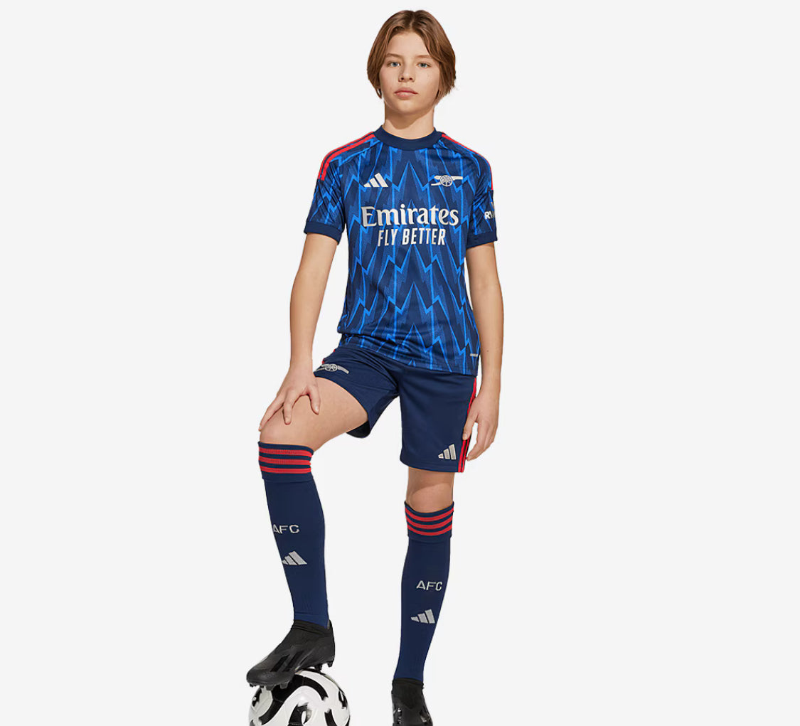 KIDS : Arsenal FC 2025/26 Away Kit (Shirt & Shorts)
