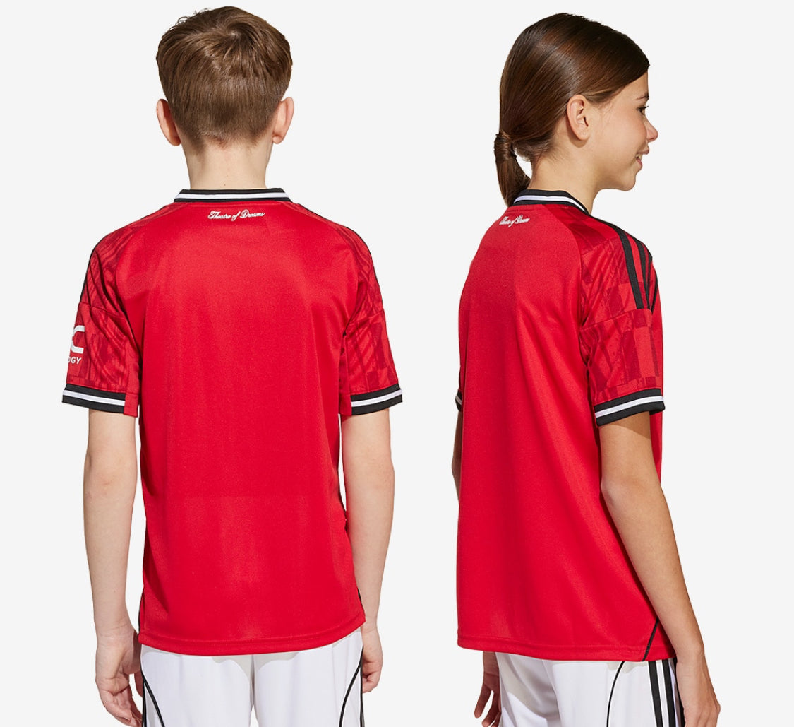 KIDS : Manchester United 2025/26 Home Kit (Shirt + Shorts)
