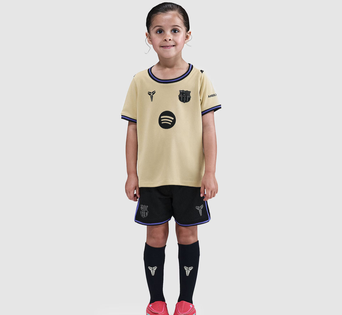 KIDS : FC Barcelona 2025/26 Away Kit (Shirt + Shorts)