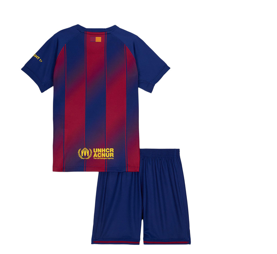 KIDS : FC Barcelona 2025/26 Home Kit (Shirt + Shorts)