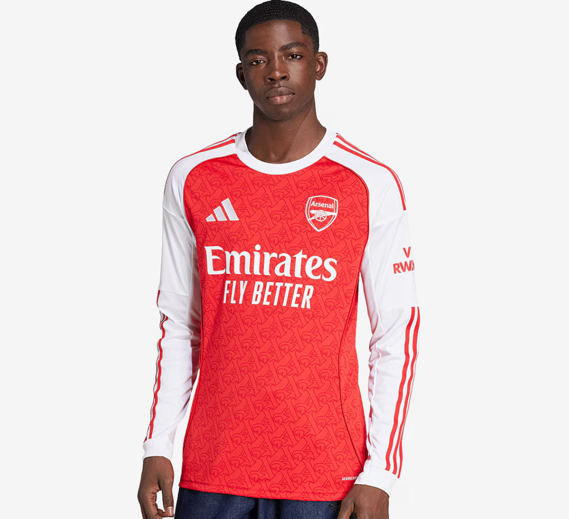 Long Sleeve - Arsenal FC 2025/26 Home Shirt - Fan Version