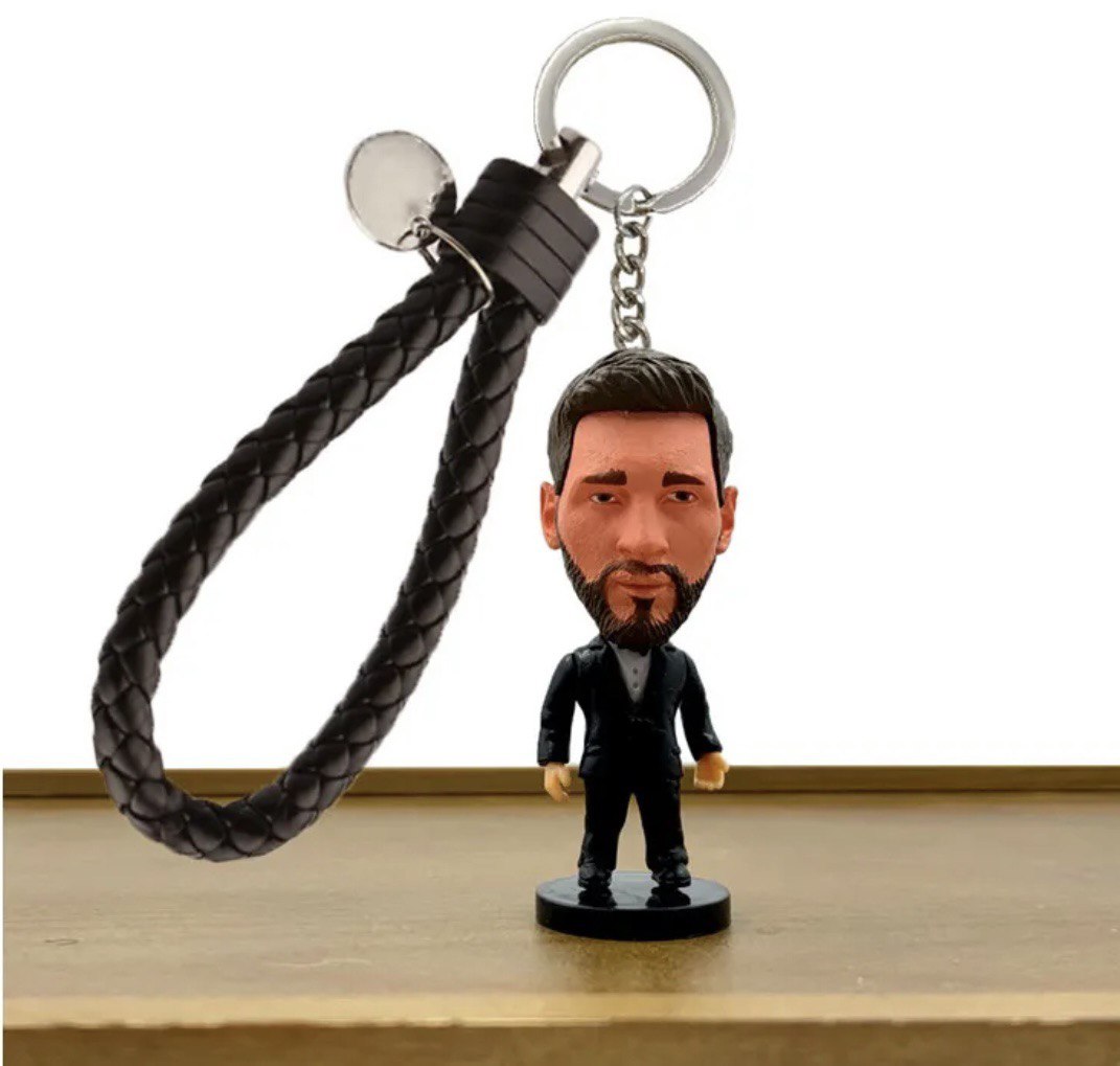 Lionel Messi in a Suit Keychain